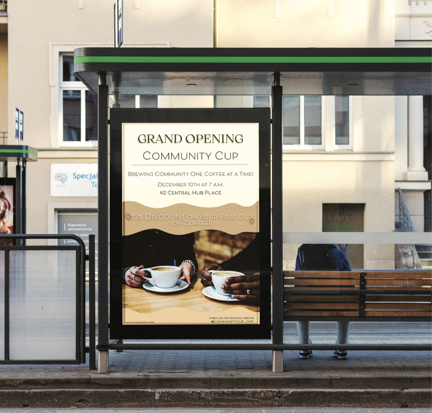 Bus shelter mockup, click to enlarge